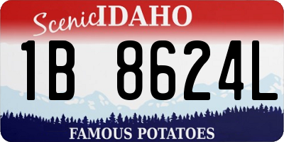 ID license plate 1B8624L