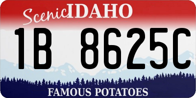 ID license plate 1B8625C