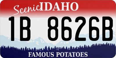 ID license plate 1B8626B