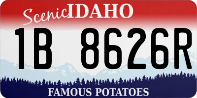 ID license plate 1B8626R