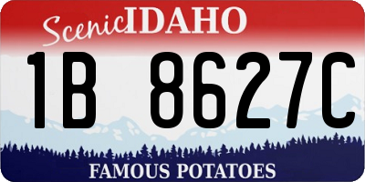 ID license plate 1B8627C