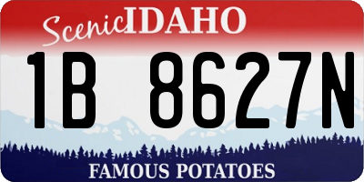 ID license plate 1B8627N