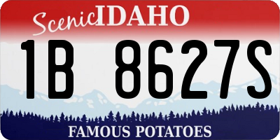 ID license plate 1B8627S