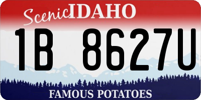 ID license plate 1B8627U