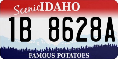ID license plate 1B8628A