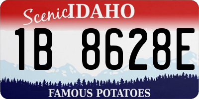 ID license plate 1B8628E