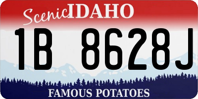 ID license plate 1B8628J