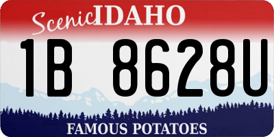 ID license plate 1B8628U