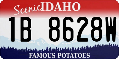 ID license plate 1B8628W