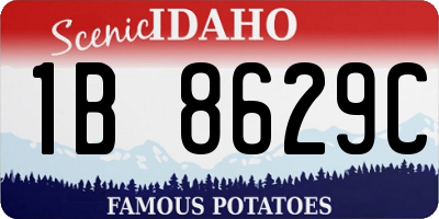 ID license plate 1B8629C