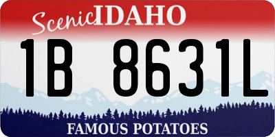 ID license plate 1B8631L