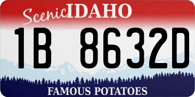 ID license plate 1B8632D
