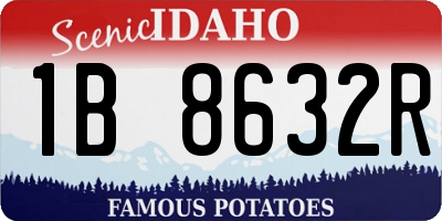 ID license plate 1B8632R
