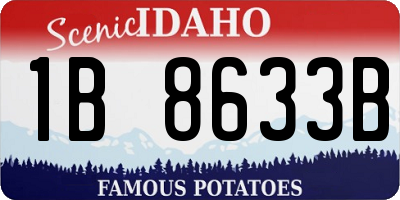 ID license plate 1B8633B