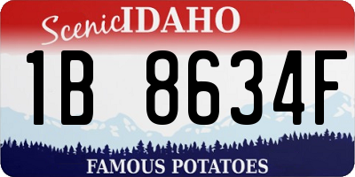 ID license plate 1B8634F