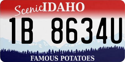 ID license plate 1B8634U