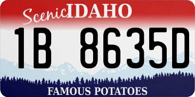 ID license plate 1B8635D