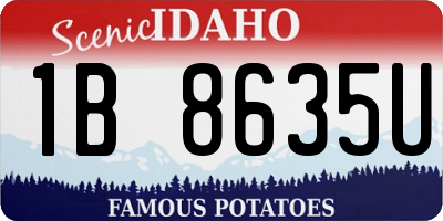 ID license plate 1B8635U