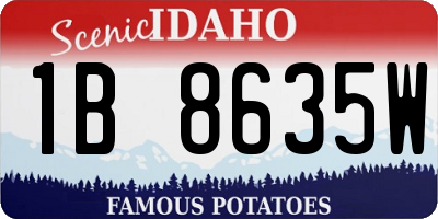 ID license plate 1B8635W