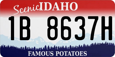 ID license plate 1B8637H