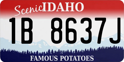 ID license plate 1B8637J