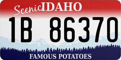 ID license plate 1B8637O
