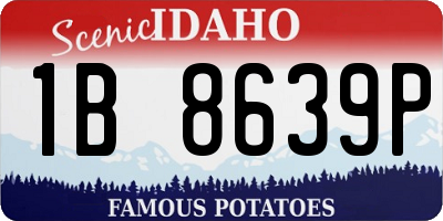 ID license plate 1B8639P