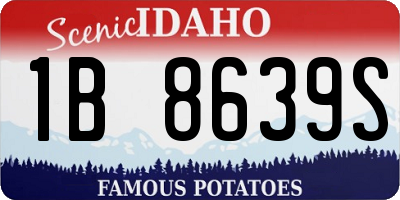 ID license plate 1B8639S