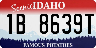 ID license plate 1B8639T