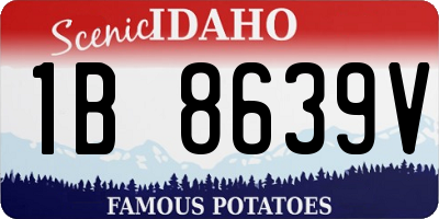 ID license plate 1B8639V