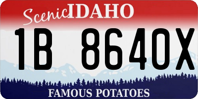 ID license plate 1B8640X