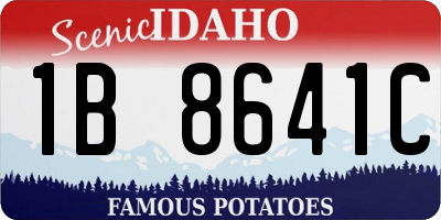 ID license plate 1B8641C