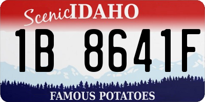 ID license plate 1B8641F