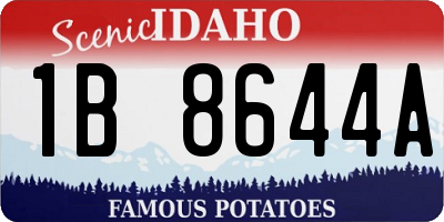 ID license plate 1B8644A