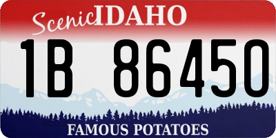ID license plate 1B8645O