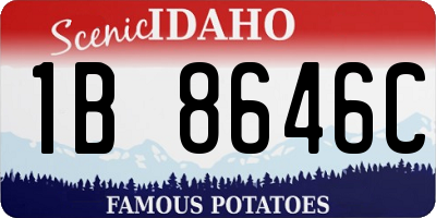 ID license plate 1B8646C