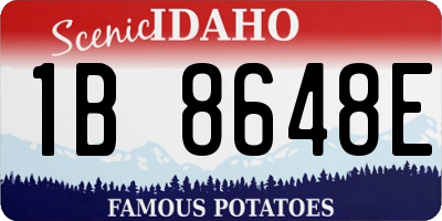 ID license plate 1B8648E