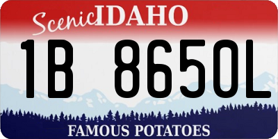 ID license plate 1B8650L