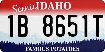 ID license plate 1B8651T