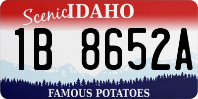 ID license plate 1B8652A
