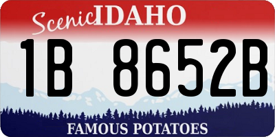 ID license plate 1B8652B