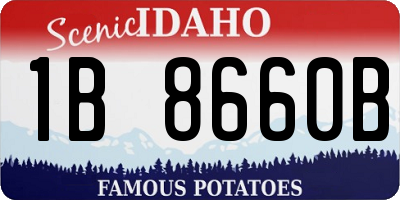 ID license plate 1B8660B