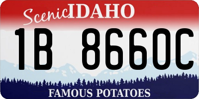 ID license plate 1B8660C