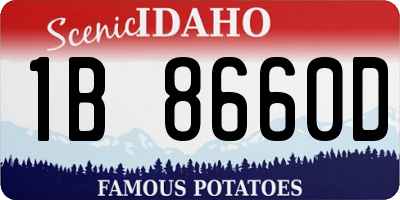 ID license plate 1B8660D