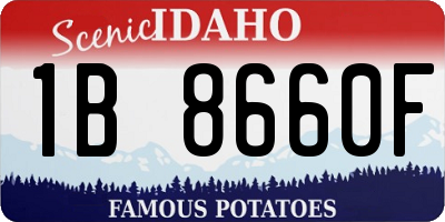 ID license plate 1B8660F