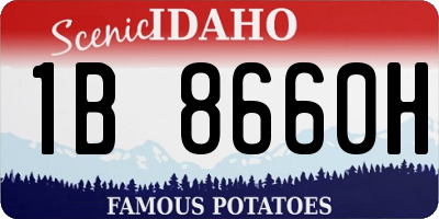 ID license plate 1B8660H