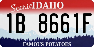 ID license plate 1B8661F