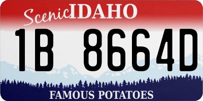 ID license plate 1B8664D