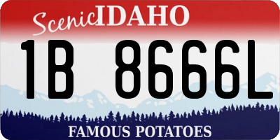 ID license plate 1B8666L