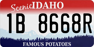 ID license plate 1B8668R